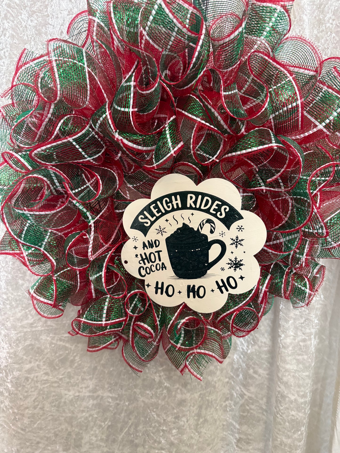 Christmas Wreath Door Hanger Door Signs