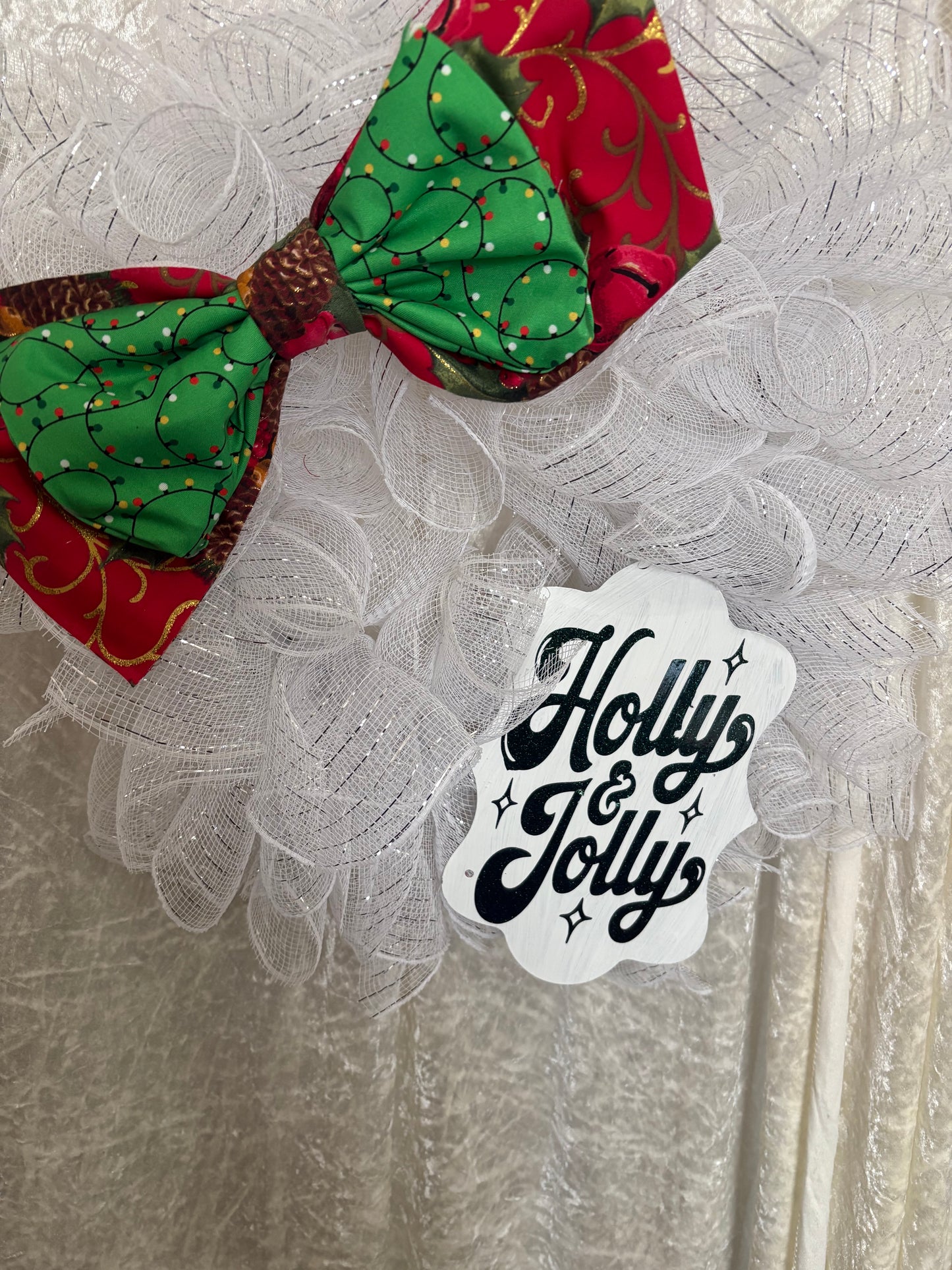 Door Sign Christmas Wreath Door Hanger