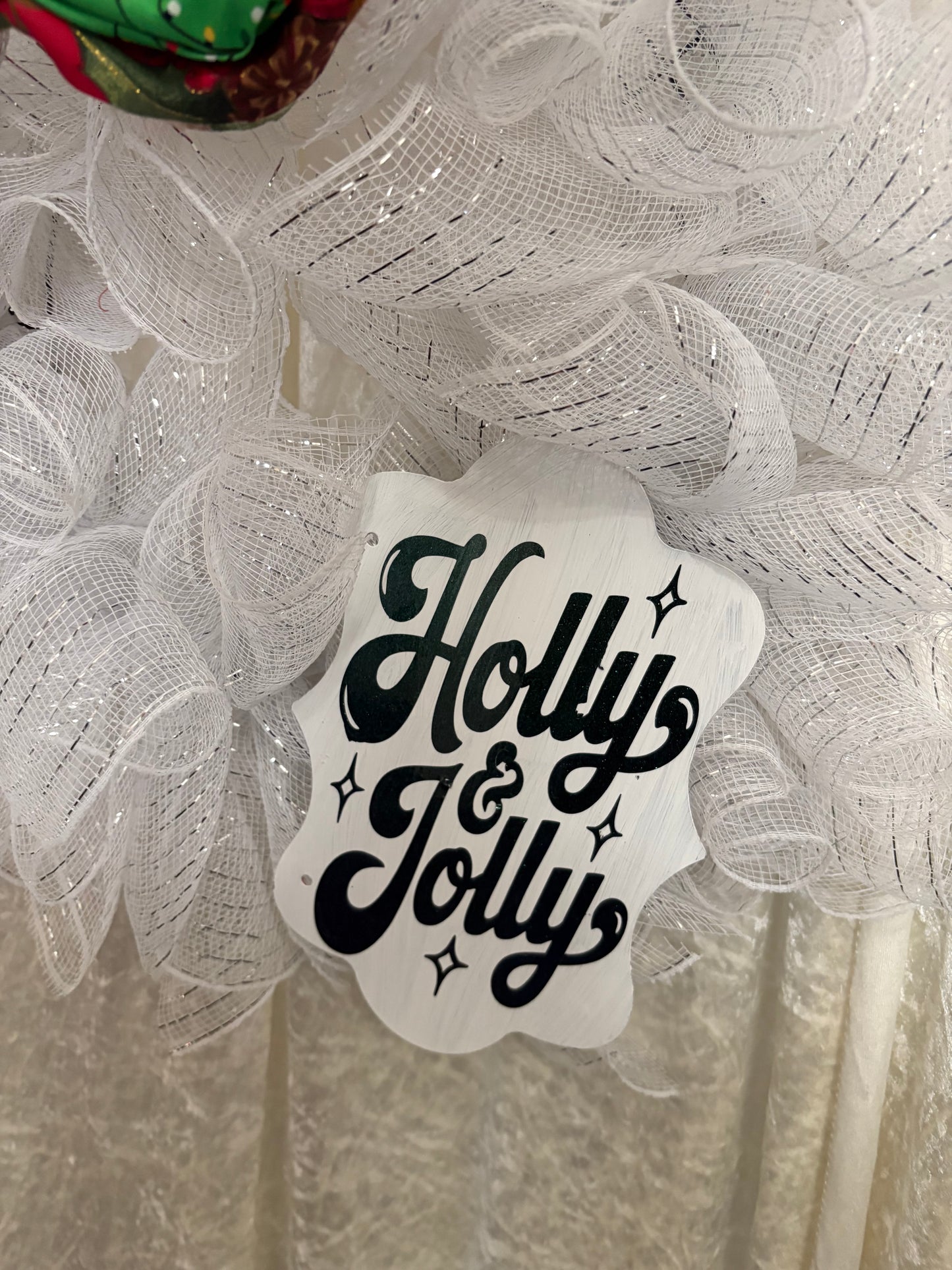 Door Sign Christmas Wreath Door Hanger