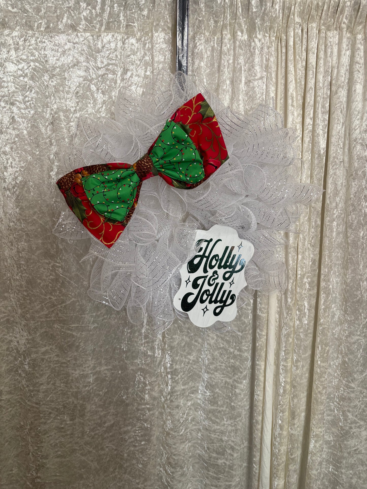 Door Sign Christmas Wreath Door Hanger