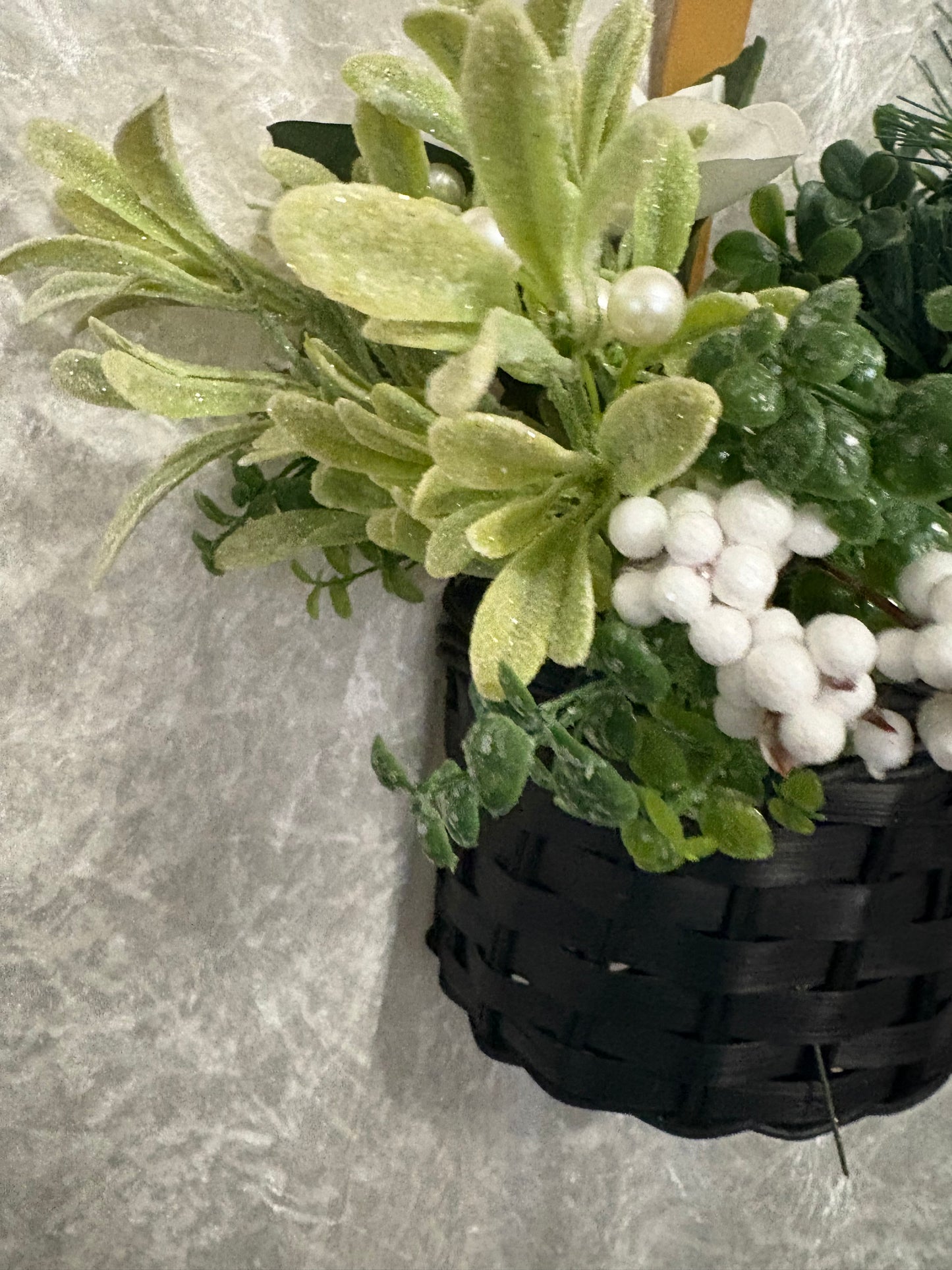 Christmas floral basket Floral Door basket