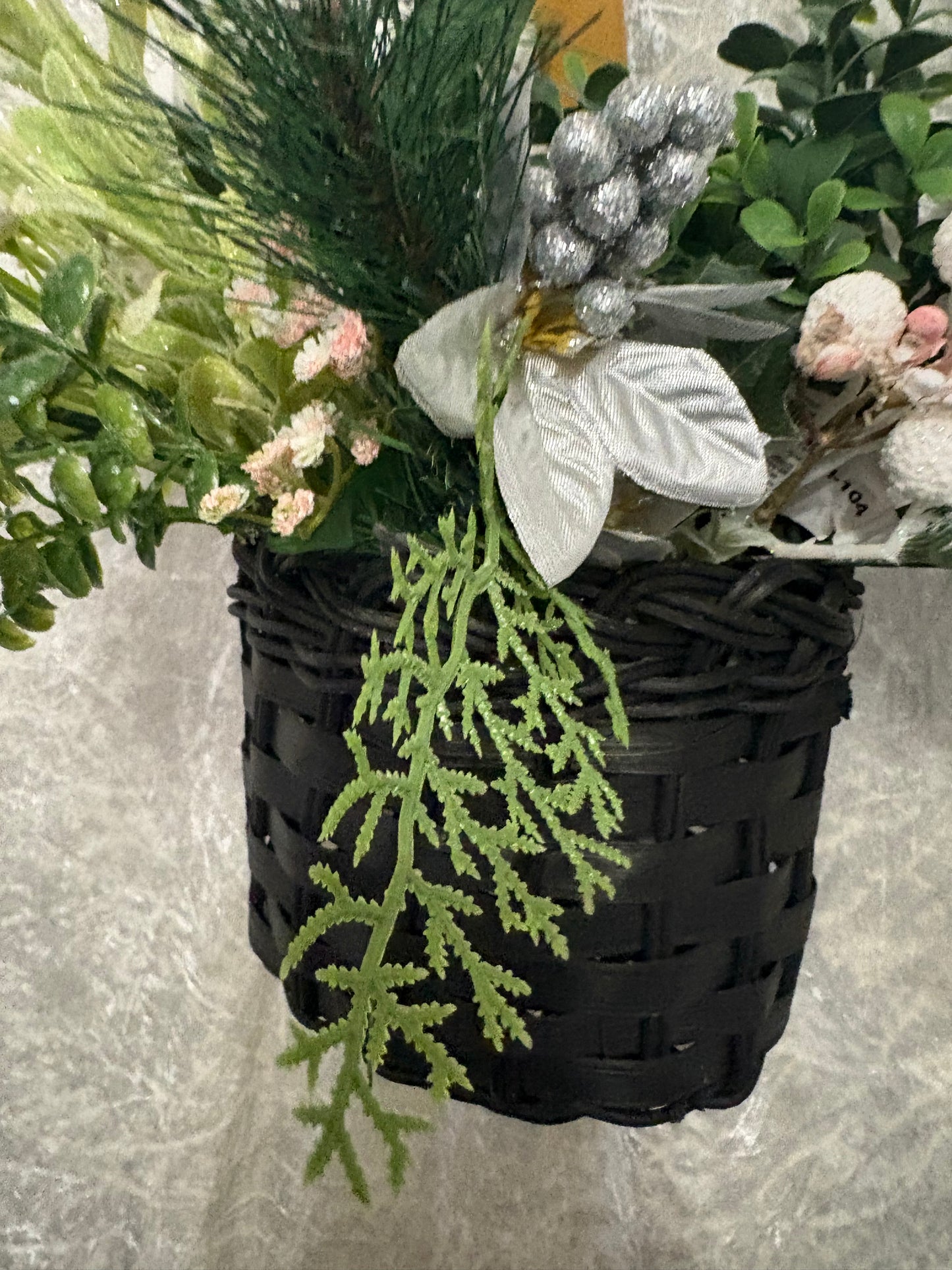 Christmas floral basket Floral Door basket