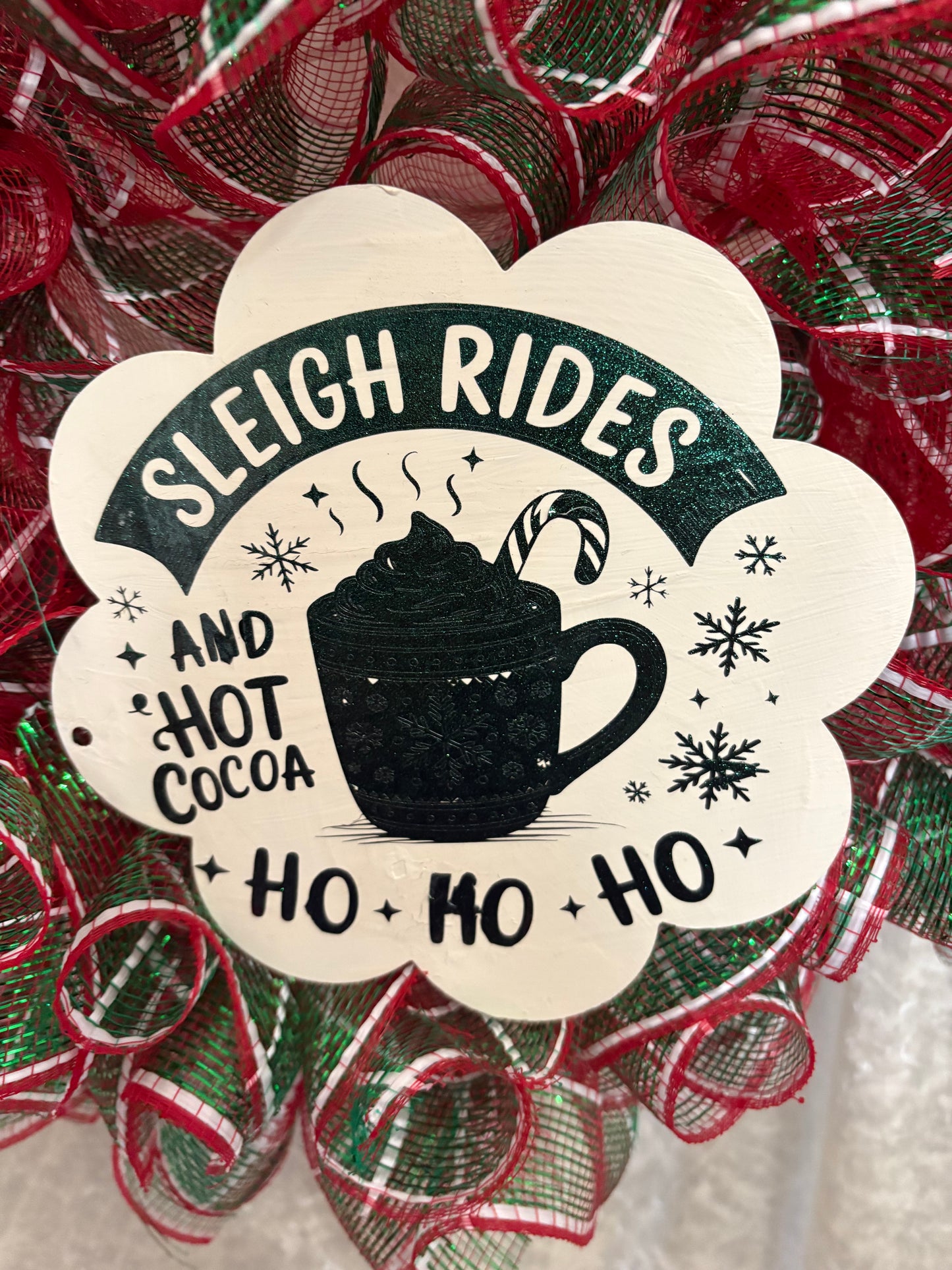 Christmas Wreath Door Hanger Door Signs