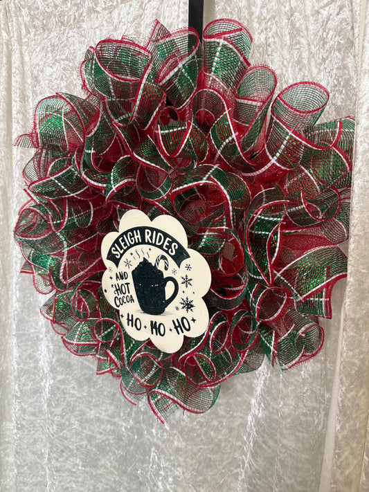 Christmas Wreath Door Hanger Door Signs