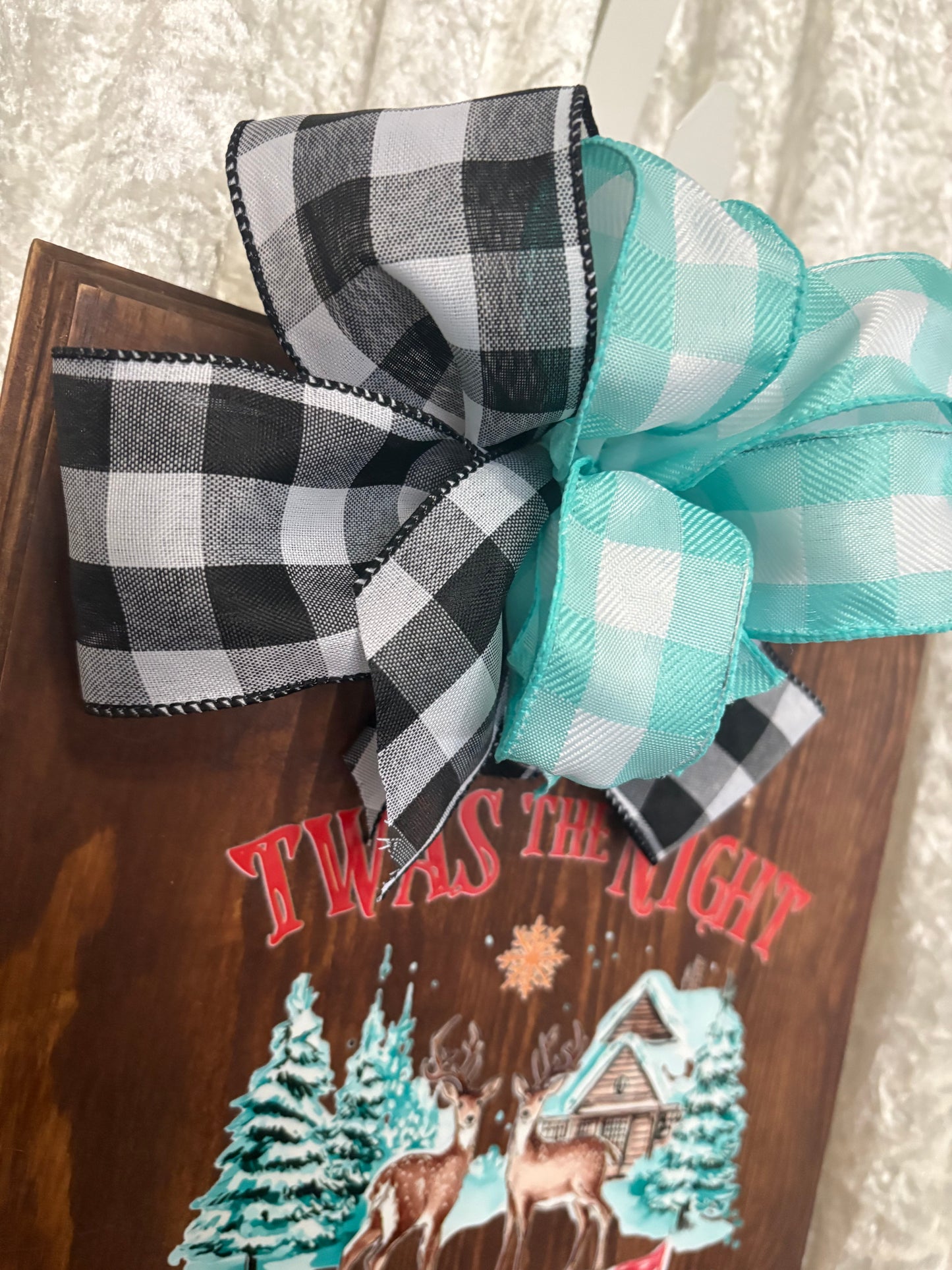 Christmas wood Sign Christmas Door Hanger