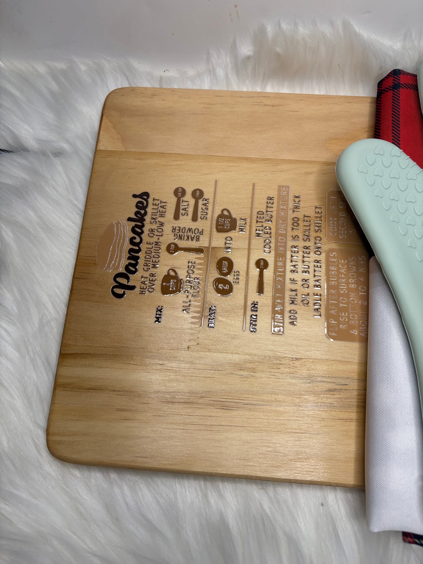 Christmas cutting board Recipe cutting board