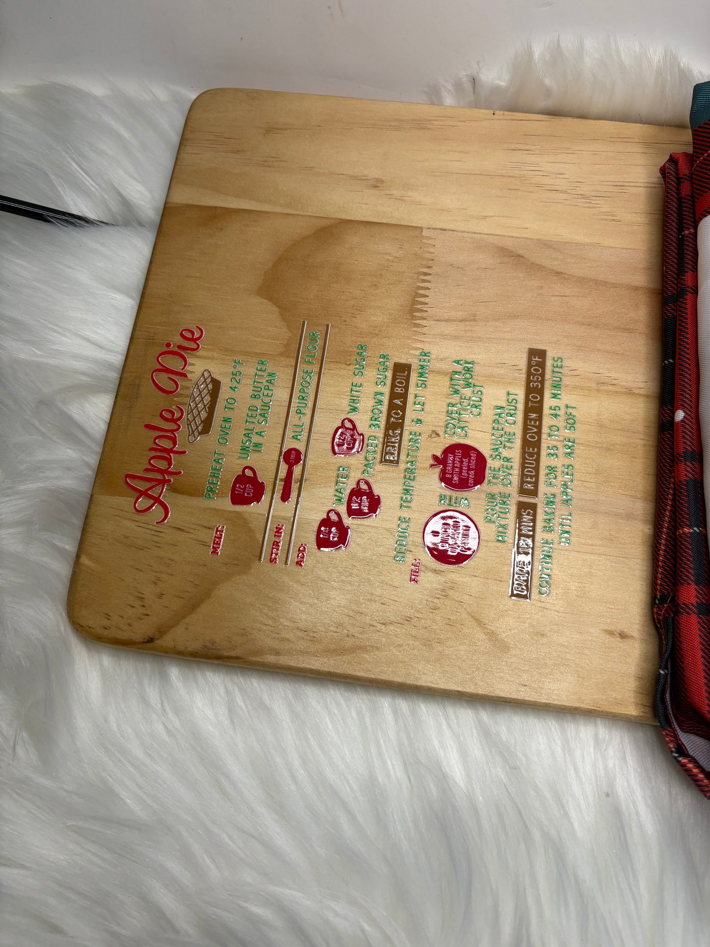 Christmas cutting board Recipe cutting board