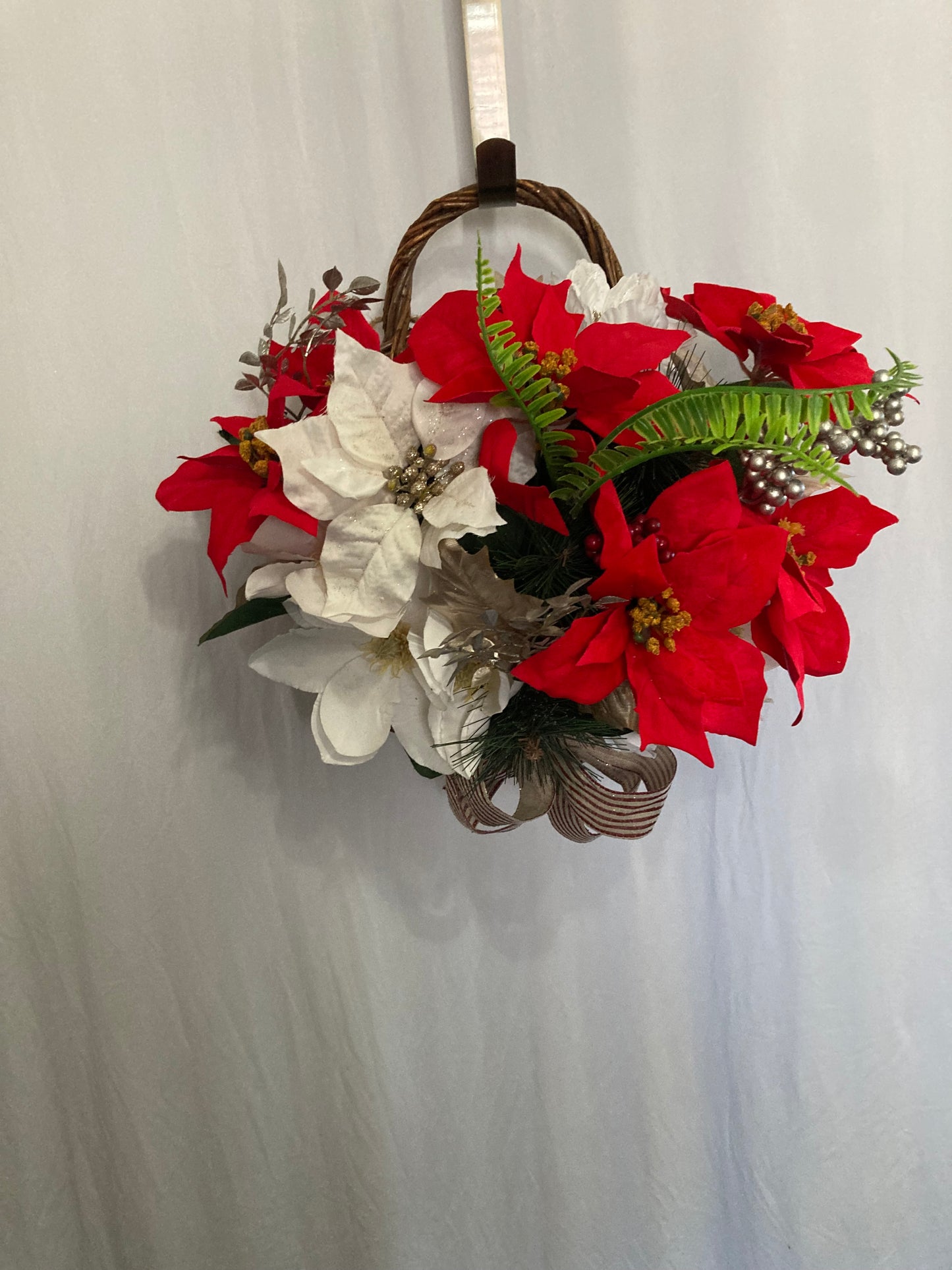 Christmas Door Floral basket Door Hanger