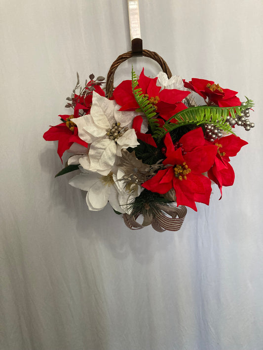 Christmas Door Floral basket Door Hanger