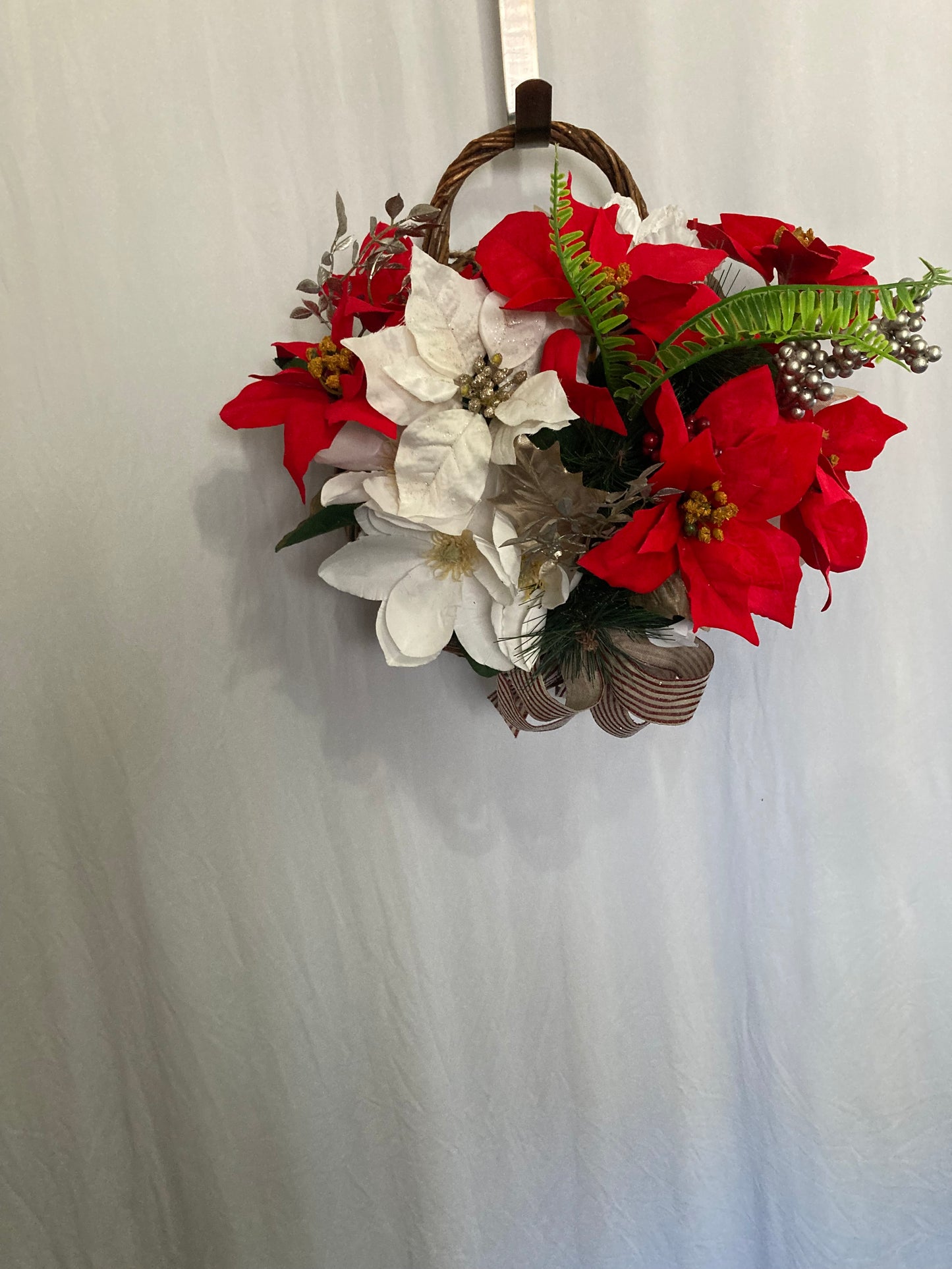 Christmas Door Floral basket Door Hanger