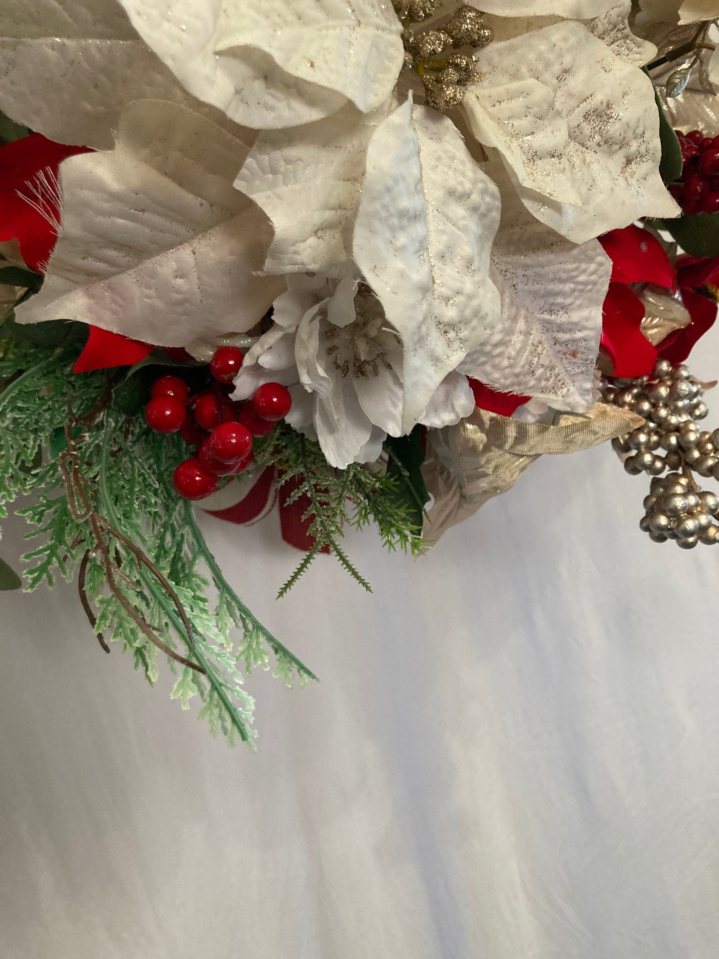 Christmas Door Basket Door Hanger Christmas floral basket