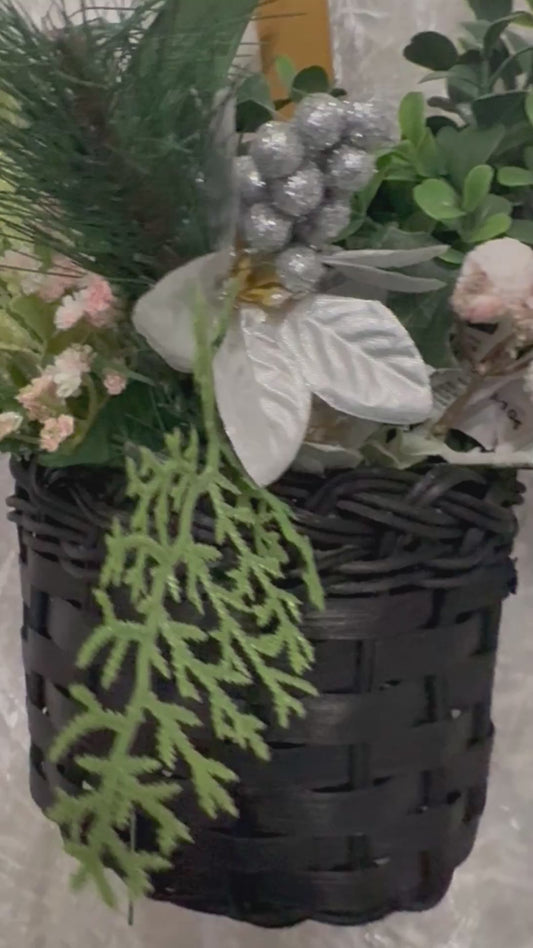 Christmas floral basket Floral Door basket