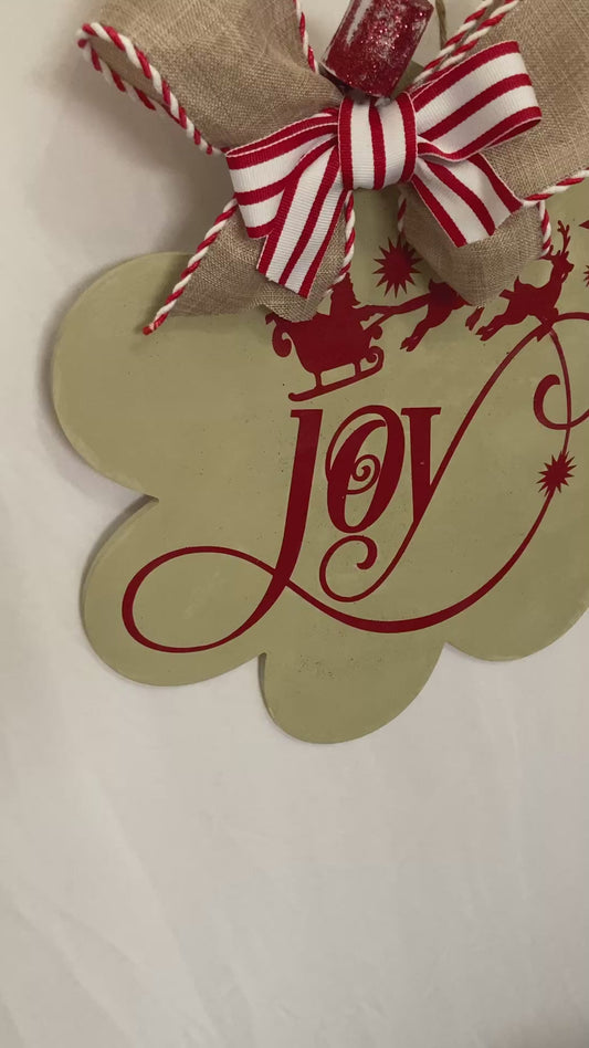 Door Hanger Christmas wood sign