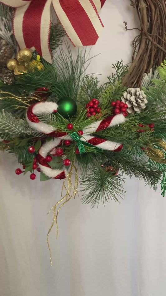 Grapevine Christmas Wreath Floral Wreath